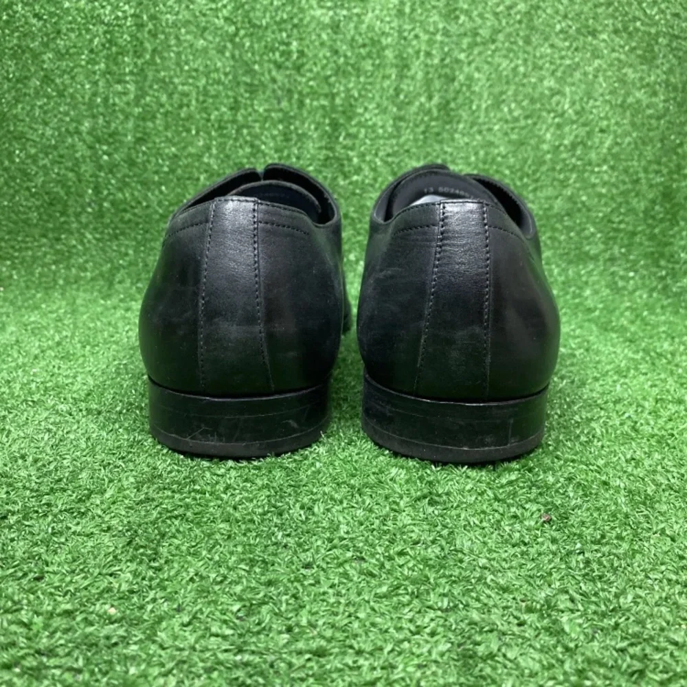 Boss Hugo Boss Dress Shoes Casual Oxford Black Leather Cap Toe‎ Lace Up Mens 13